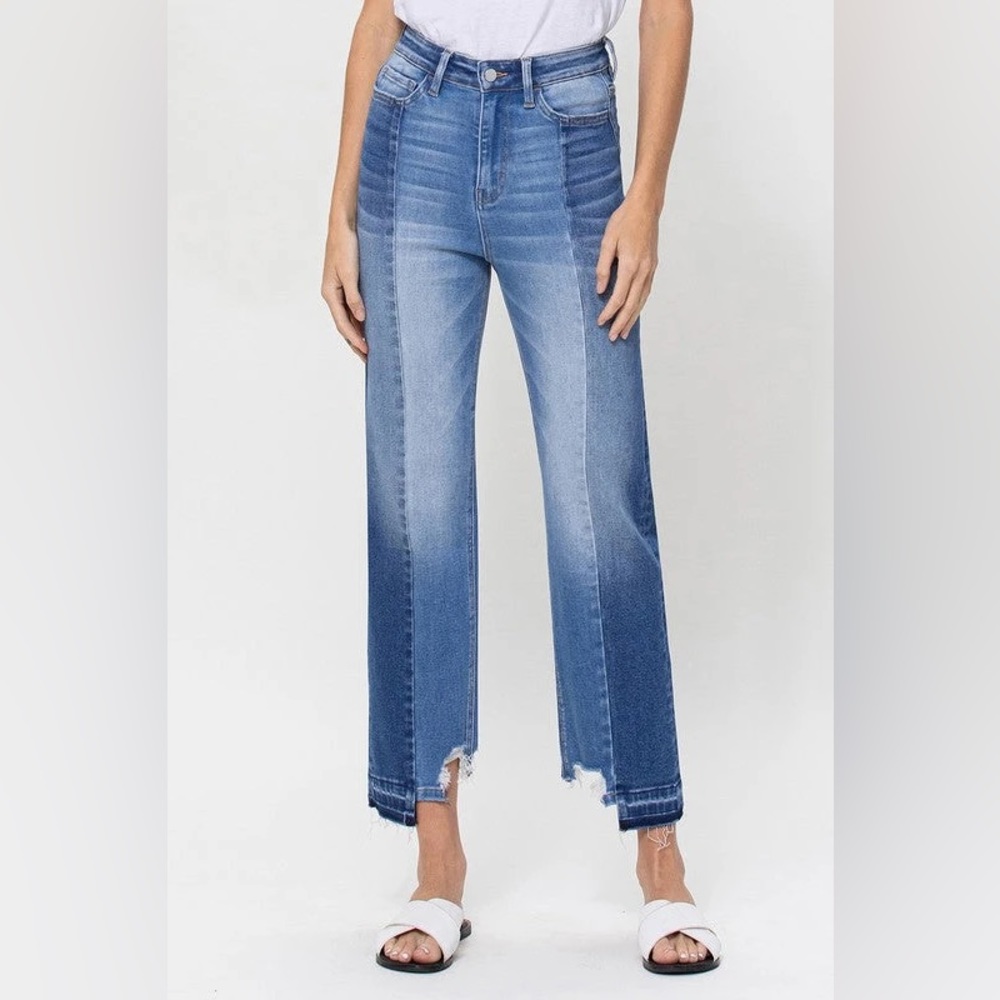 Brand New! Flying Monkey - Super High Rise Straight w/Contrast and Hem Detail